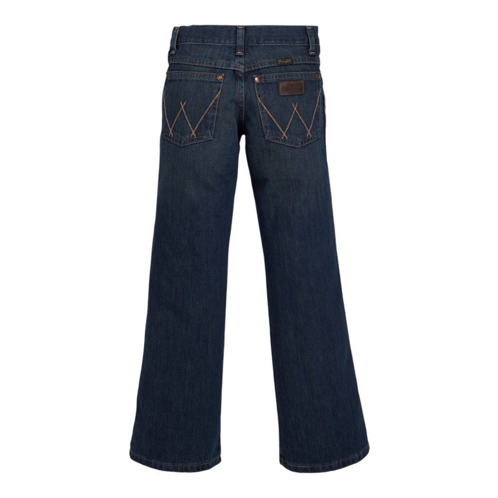 Wrangler Retro Slim Boot Dark Wash Western Cowboy Jeans Boy’s Size 12 Reg